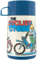 "THE CYCLIST - DIRT BIKE" METAL LUNCHBOX WITH THERMOS.