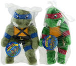 "TEENAGE MUTANT NINJA TURTLES" PLUSH SET OF FOUR BY PLAYMATES.