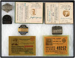 TAXI BADGES, LICENSES & MIRROR COLLECTION.