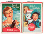 COCA-COLA 1961 BOXED DECK OF CARDS PAIR.