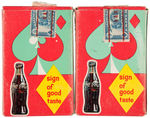 COCA-COLA 1961 BOXED DECK OF CARDS PAIR.