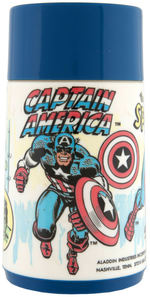 "CAPTAIN AMERICA, SPIDER-MAN AND THE HULK" UNUSED METAL LUNCHBOX WITH THERMOS.