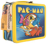 "PAC-MAN" UNUSED METAL LUNCHBOX WITH THERMOS.