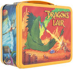 "DRAGON'S LAIR" UNUSED METAL LUNCHBOX WITH THERMOS.