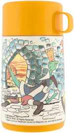 "DRAGON'S LAIR" UNUSED METAL LUNCHBOX WITH THERMOS.