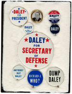 RICHARD DALEY OF CHICAGO PRESIDENTIAL HOPEFUL AND RELATED BUTTONS.