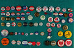 GOLDWATER COLLECTION OF SIXTY-FIVE BUTTONS AND PINS.