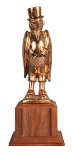 OLD CROW WHISKEY FIGURAL TROPHY.