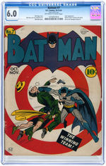 "BATMAN" #7 OCTOBER-NOVEMBER 1941 CGC 6.0 FINE.