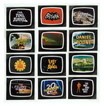 20TH CENTURY FOX TELEVISION PROMOTIONAL STICKER SET FEATURING BATMAN AND THE GREEN HORNET.