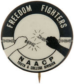 "FREEDOM FIGHTERS" SCARCE 1960s CIVIL RIGHTS BUTTON.
