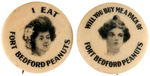 "FORT BEDFORD PEANUTS" SCARCE EARLY PAIR OF BUTTONS.