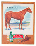 "FALLS CITY/ROLLING ROCK" BEER/HORSE RACING SIGN PAIR.