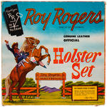 "ROY ROGERS GENUINE LEATHER OFFICIAL HOLSTER SET" BOXED & RELATED LETTER SIGNED BY ROY ROGERS.