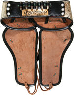 "ROY ROGERS GENUINE LEATHER OFFICIAL HOLSTER SET" BOXED & RELATED LETTER SIGNED BY ROY ROGERS.