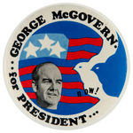 "GEORGE McGOVERN FOR PRESIDENT...NOW!" SCARCE BUTTON.