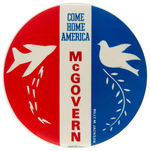 "COME HOME AMERICA/McGOVERN" SCARCE 1972 BUTTON.