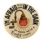 BEAUTIFUL AND RARE BUTTON FROM CANADA FOR "CODY LIGHT."