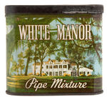 "WHITE MANOR PIPE MIXTURE" TOBACCO TIN.