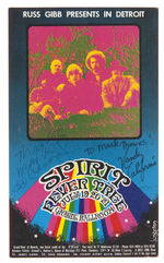 SPIRIT BAND-SIGNED CONCERT TICKET & POSTCARD.