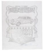 "ROCK STARS' CARS & GUITARS" ORIGINAL POSTER ART.