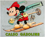 MICKEY MOUSE CALSO GASOLINE SIGN.