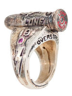 PURE SILVER LONE RANGER & TONTO INTERCHANGEABLE BULLET RINGS: 30 MADE OF EACH.