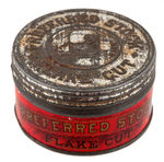 "PREFERRED STOCK FLAKE CUT" 1890S TOBACCO TIN.