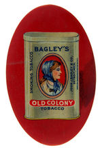 "BAGLEY'S OLD COLONY TOBACCO" CELLULOID COVERED SHARPENING STONE.
