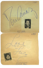 "I LOVE LUCY/THE LUCY SHOW" PLUS OTHERS AUTOGRAPH LOT.