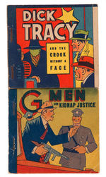 “DICK TRACY/G MEN" PAN-AM MOTOR OILS/SHOE STORE PREMIUM BOOK PAIR.