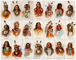 "AMERICAN INDIAN CHIEFS" ALLEN & GINTER TOBACCO INSERT CARDS LOT.