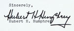 HUBERT HUMPHREY 1968 PRESIDENTIAL CAMPAIGN YEAR LETTERS AND SIGNED PHOTO FROM GETTYSBURG.