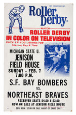 “ROLLER DERBY/S.F. BAY BOMBERS VS. NORTHEAST BRAVES” POSTER.