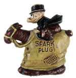 "BARNEY GOOGLE AND SPARK PLUG" FIGURAL CAST METAL PAPERWEIGHT.