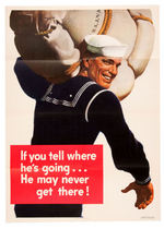 NAVY SECRECY WWII POSTER BY JOHN FALTER.