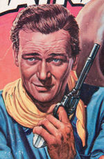 WALTER HOWARTH “JOHN WAYNE ADVENTURE COMICS” LARGE ORIGINAL ART COVER PAINTING WITH COMIC.