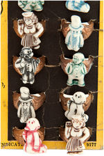 “COMIC STRIP RINGS” COMPLETE SET OF 36 ON STORE DISPLAY CARD.