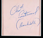 "RAWHIDE" CAST SIGNATURES DISPLAY WITH CLINT EASTWOOD.