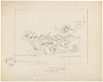 DONALD DUCK "THE BAND CONCERT" WONDERFULLY DETAILED LAYOUT ORIGINAL ART.