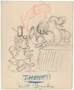 SNOW WHITE DOPEY AND DOC STORYBOARD ART LOT OF NINE WITH DOPEY TALKING.