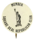 DEWEY RARE UNLISTED 1944 HARLEM POLITICAL CLUB BUTTON.