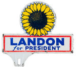 “LANDON FOR PRESIDENT” CAR LICENSE PLATE HAKE #2116.