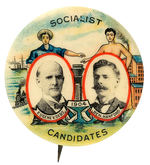 DEBS-HANFORD 1904 SOCIALIST JUGATE BUTTON HAKE - SOC#4.