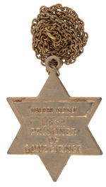 "VALERI KUKUI/USSR PRISONER OF CONSCIENCE" METAL STAR OF DAVID.