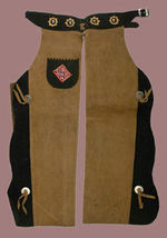 TOM MIX SUEDE VEST AND CHAPS.