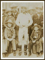 TOM MIX/KANSAS CITY PINTO PONY BAND GROUP PHOTO FRAMED.