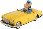 "POPEYE FRICTION SPORTS ROADSTER" LINEMAR TOY CAR.