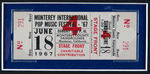 "MONTEREY INTERNATIONAL POP FESTIVAL" CONERT POSTER, TICKET & BUSINESS CARD.