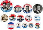 JOHN KENNEDY GROUP OF FOURTEEN BUTTONS.